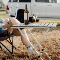 Table de camping pliante en aluminium 63 x 63 cm