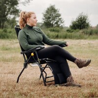 Lounge Campingstuhl tragbar mit Liegefunktion und Fußteil, klappbar