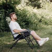 Chaise de camping Relax avec repose-pieds variable