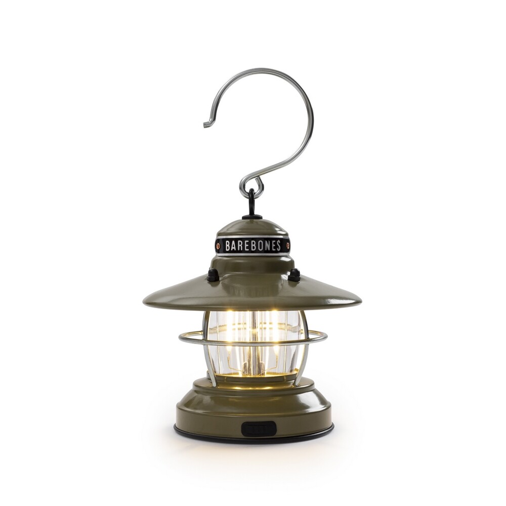 BAREBONES EDISON MINI LANTERN OLIVE - 2AA/USB