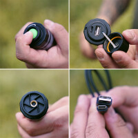 Campwerk Lampada da campeggio LED RGB con Powerbank IP68